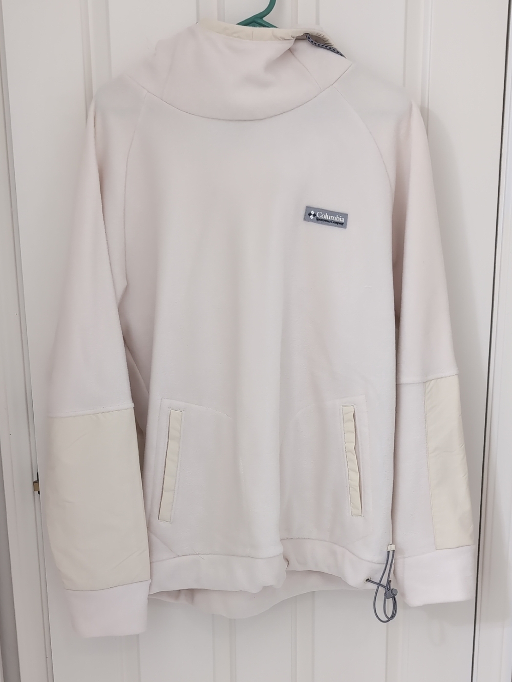 NWT Columbia Hunterdon Fleece Hoodie Off White - Men Large